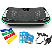 Bluefin Plataforma Vibratoria de Fitness con Triple Motor 4D | Masaje de Terapia Magnética I Altavoces Bluetooth 4.0